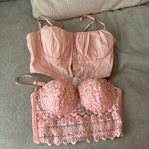 Pink corset tops